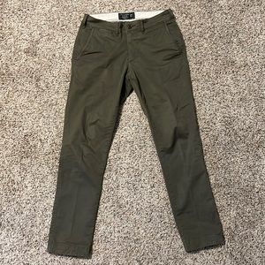 Abercrombie and Fitch dark green Chinos. Langdon Slim size 28x30